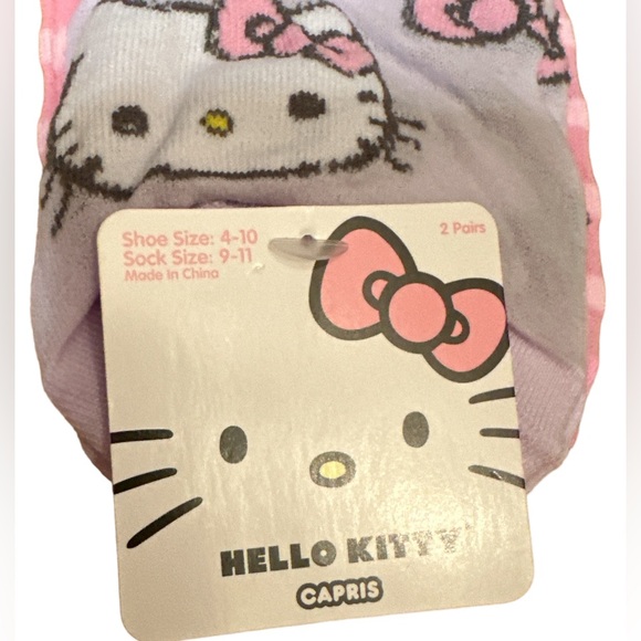 New Hello Kitty Ladies/Girls 2-pack Socks - Picture 3 of 4